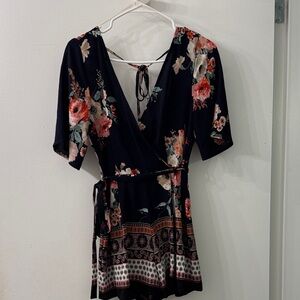 Floral Wrap Romper